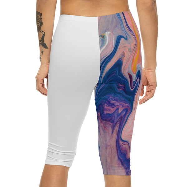 Colorful Swirl- Capri Leggings (AOP)