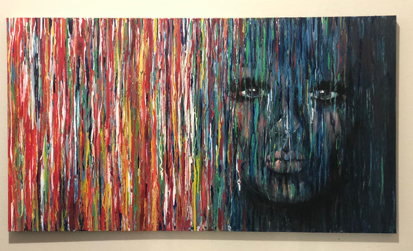 ORIGINAL- "Painted Rain" 54"x30"