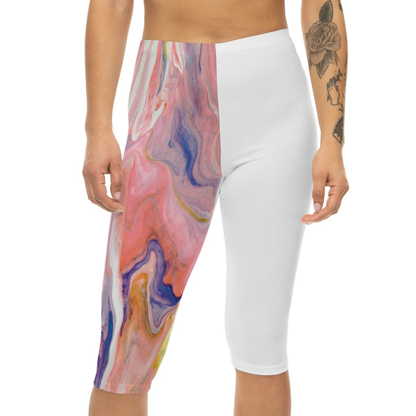 Colorful Swirl- Capri Leggings (AOP)