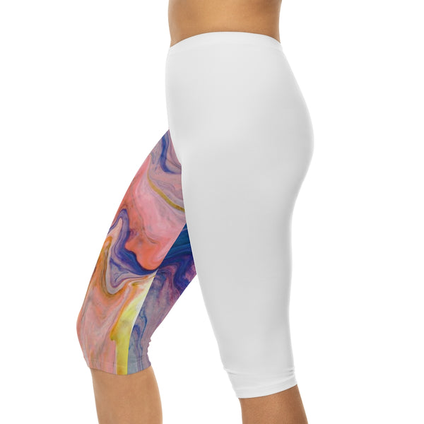 Colorful Swirl- Capri Leggings (AOP)