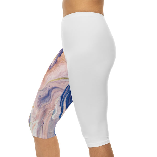 Pastel Swirl- Women’s Capri Leggings (AOP)