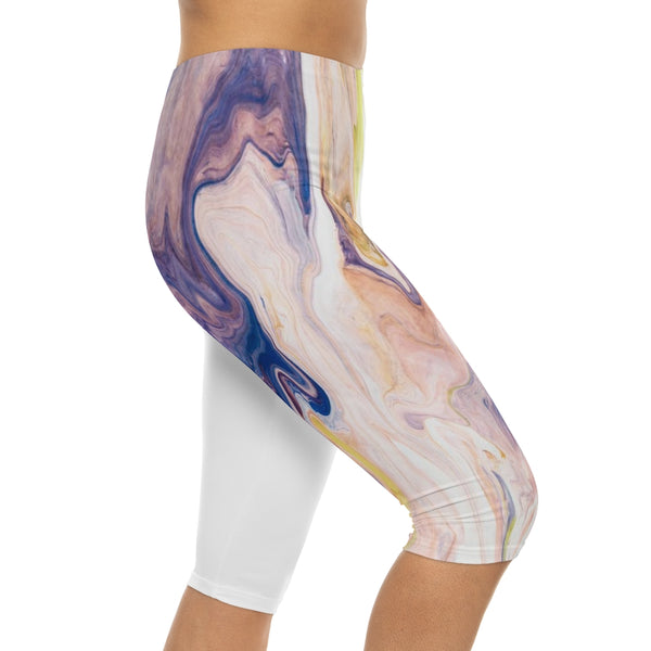 Pastel Swirl- Women’s Capri Leggings (AOP)